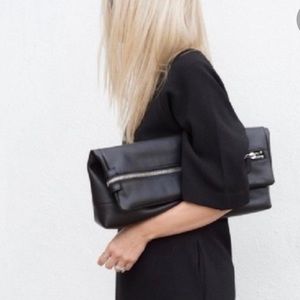 Aritzia Six Eleven- oversized leather clutch